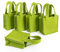 Logbuch-Verlag 5 kleine Geschenktaschen Ostern Filz zum Befüllen 10 x 10 cm grün Geburtstag Geschenke für Kunden & Mitarbeiter