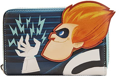 Loungefly Disney Purse Pixar Moments Incredibles Syndrome Nue Blau Zip Around Taille unique