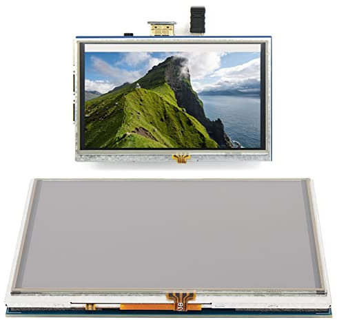 Touch Screen da 5 Pollici, Modulo Display LCD TFT HDMI 800 X 480 Pixel con Penna Touch e Porta USB, per Raspberry Pi 4B/3B+/3B/2B+/BB, Compatibile con Monitor PC