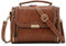 EVEOUT Vintage Leder Umhängetasche Damen Retro Quadratische Handtasche Mode Schultertaschen mit Handkette