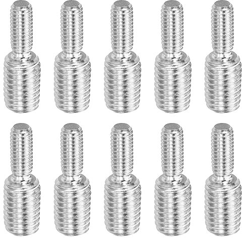 PATIKIL M6x1 a M10x1.5 Doppio Estremità Filettata Perno Vite Bullone, 10pz 304 Inossidabile Acciaio Asta Bulloni Filettatura Riduttore Adattatore per Mobili Ferramenta, 30mm Lungo