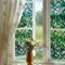 Neukids 90x300cm Doppelseitige Kieferngrüne Kieselsteine Fensterfolie Selbstklebende, Statisch Haftend Sichtschutzfolie, Buntglas Fensterfolie Muster Schlafzimmer Wohnzimmer Dekorfolie