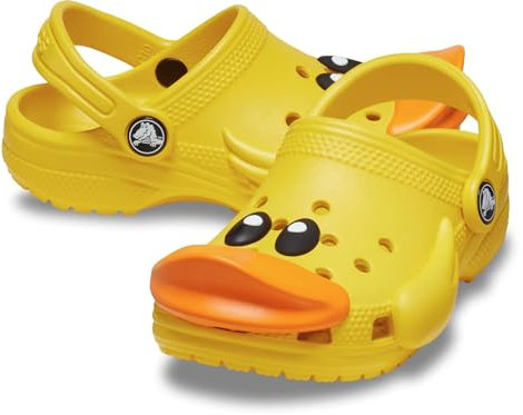 Crocs Classic I Am Clogs, Animal Creature Shoes For Toddlers and Kids, IAM Rubber Ducky ClogT SFL Unisex Adulto, Girasol, 10 Toddler