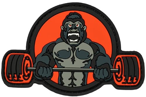 Patches Klett - PVC Patch für taktische Rucksäcke und Westen Cross Training und Fitnessstudio - Aufnäher mit Klettverschluss - Militär Patch Klett - Gorilla geprägter Klettaufnäher Zubehör