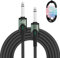 EASTROCK 1/4 Inch TRS Guitar Instrument Cable 10 Ft Straight to Straight Guitar Cord for Electric Guitar, Bass, AMP, Keyboard, Speaker, Mixer(10 Foot Black)