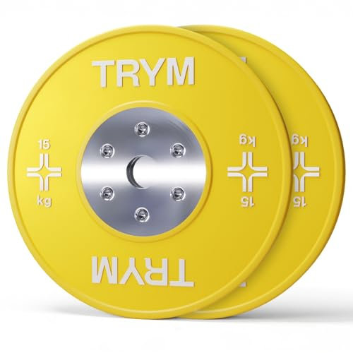 Trym Hantelscheiben - 50 mm Bohrung, Gummi, 10-25 kg, Set, für Langhantel, Training, Farbwahl - Olympia Hantelscheiben, Gewichtsscheiben, Bumper Plates, Olympiascheiben, Hantelplatten, Hantelgewichte