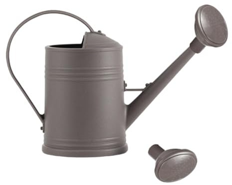 Sharplace Garten Gießkanne 2 L, Kunststoff handliche Gießkanne mit abnehmbarem Sprühkopf und langem Auslauf, Gartenblumenkanne Ideal zum Gießen von Blumen, Pflanzen & Bäumen, Grau