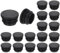 QUARKZMAN 18 Pcs Bouchon en Plastique Rond, Bouchons d'Extrémité de Tube Noirs, 30mm(1.18 Pouce) pour Pieds de Meubles, Protection de Glissement pour Chaise, Canapé, Table, Étagère
