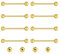 Gojewen 12er Zungenpiercing Brustwarzenpiercing Chirurgenstahl Gold Piercing Zunge Brustwarze Barbell 18mm