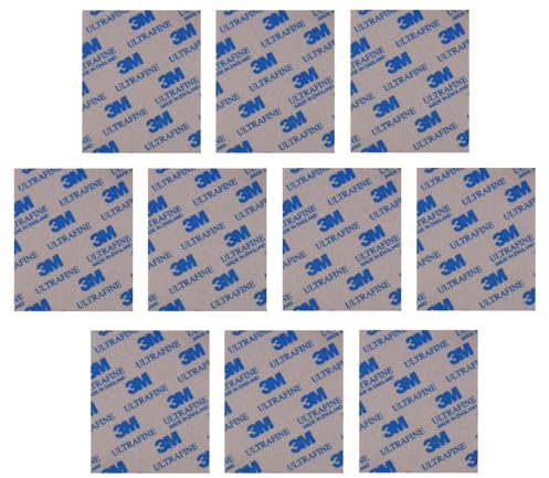 3M Soft Pads, 10 Stück, Schleifschwamm, Schleifpad, Schleifen und Polieren, Nass- oder Trockenschliff, Schaumstoff-Pads,waschbar und wiederverwendbar (Ultrafine 10 Piece)