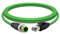 Lonlonty M12 4-poliger D-code Stecker auf RJ45 Ethernet Kabel, CAT5E 26AWG IP67 Wasserdicht SFTP Doppelt Geschirmt High Flex Netzwerkkabel für die Industrielle Automation AWG26 1m grün