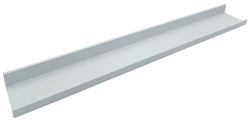 Meinposten Fotoleiste Bilderleiste Schweberegal Holzregal Wandregal Bücherregal Wandboard (Weiß, Groß 77x10x3,5 cm)