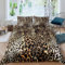 Loussiesd Leoparden Druck Bettwäsche Set 135x200cm Leoparden Bettbezug-Set Safari Cheetah Drucken Mädchen Frauen Weich Mikrofaser Wild Tiere Thema Braun Wildlife Stil