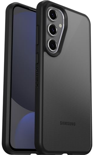 OtterBox React Series Hülle für Samsung Galaxy S24 FE, stoßfest, sturzsicher, ultraschlank, schützende Hülle, Getestet nach Militärstandard, Transparent/Schwarz