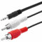 TECHZOCO Cable Audio Estereo Jack a 2 RCA, Cable Jack 3,5mm a 2 RCA, Cable Cinch Conector Minijack Audio Estéreo, Apto para HiFi Sonido PC Amplificador Altavoz Móvil Tablet iPod TV DVD, 15 Metros