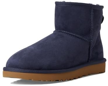 UGG Klassische Minigraphic-Logo-Stiefel für Damen, Dunkles Indigo, 40 EU