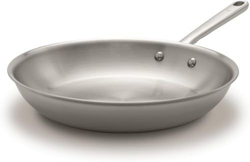 Atma la Bonne Poêle Inox Triple Couche - Poêle Induction 26cm avec Manche Riveté - Sans PFAS ni Revêtement Chimique - Compatible Tous Feux et Four - Fabriquée en France