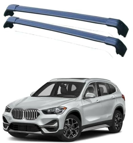 Bqieai 2PCS Auto Aluminium Dachträger Dachgepäckträger, für BMW X1 F48 2016-2022 Gepäckträger Dachbox Relingträger Car Modellieren Zubehör,C