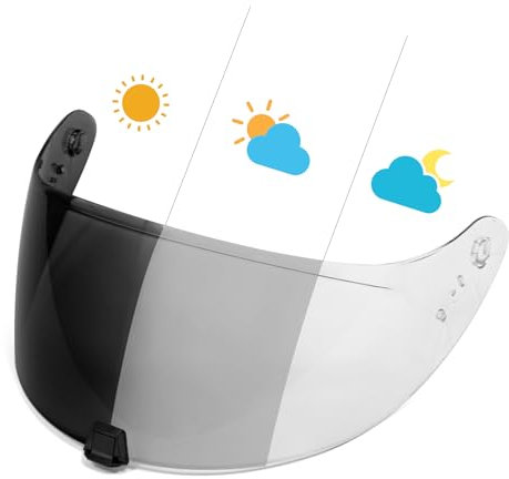 PSLER Visiera per Exo R420(NON compatibile con R520) - Visiera Colorata Accessori per Casco da Moto Ricambio(Fotocromatico)