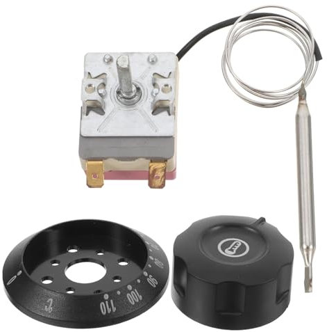 HEALLILY Termostato Digital Ajustable para Horno Eléctrico y Freidora con Control de Temperatura Compatible con Calentadores de Agua Incluye Tornillos Crimpado