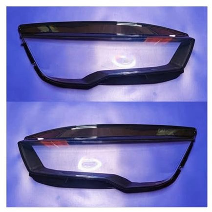 Kompatibel für Audi A7 2015 2016 2017 2018 Xenon-LED-Frontscheinwerfer, transparente Schale, Lampenschirmkappen, Glas, Scheinwerfer-Objektivabdeckung, Lampenschirm(NO line a pair)