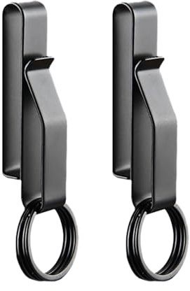 HstiaLving 2 Porte Cles Inoxydable, Clip Ceinture Degagement Rapide | fixation immediate pratique, accessoire cadeau ideal, resistant corrosion