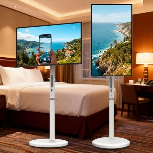 Moniteur Portable 27/32 Écran Tactile Full HD Batterie 7800 mAh Téléviseur Intelligent HD avec télécommande(6+64G,27inch)