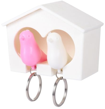 Toddmomy Support Clé Mural en Plastique Blanc Porte-clés Nichoir Suspendu pour Décoration Maison et Dortoir Style Fashion Couleur Aléatoire