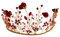 YAZILIND Tiara Kristall Krone Stirnband Rote Blume Prinzessin Kristall Strass Elegante Tiara Braut für Brautabend