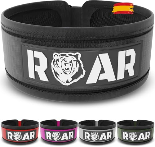 Roar® Gewichthebergürtel Herren und Damen, Lifting Belt for Gym, Powerlifting Gürtel Gewichtheben, Weightlifting Belt, Deadlift Belt, Crossfit Gürtel, Fitness Belt Men, Power Belt (Schwarz, M)