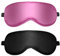 2 Stück Schlafmaske für Herren und Frauen, Seide Augenmaske Seitenschläfer Lichtblockierend Schlafbrille mit Verstellbarem Gummiband für Herren, Frauen und Kinder Reisen Flugzeug Nickerchen