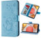 Norn for Samsung Galaxy A12 5G Phone case,Embossed Love Heart Elephant Butterfly Pattern,Folding Stand PU Leather wallet case,shokproof Flip Cover Protective Case with Card Slots,Magnetic Closure,Blue