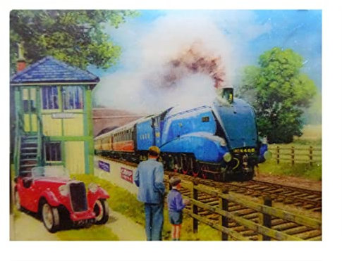 3D Wackel Magnet Zug Lok Oldtimer Bahnhof Lokomotive 9 x 7 cm Design Kühlschrankmagnet Deko 20800 GFT 14
