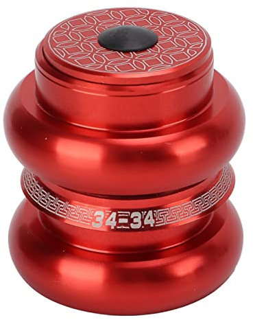 Bicycle Headset 34mm Threadless Headset Aluminum Alloy Bicycle Front Fork Headset for Mountain Road Bike(red)