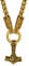 Suplght Stainless Steel Gold Plated Wolf Head Viking Thor Hammer Mjolnir Necklace for Men Rune Amulet Nordic Jewelry Viking Gift for Men