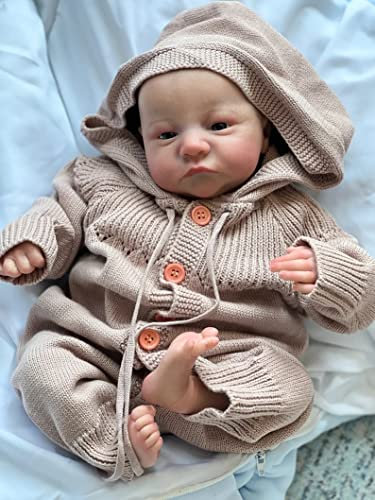 Pinky Reborn Poupée Reborn 19 Pouces 48 cm Réaliste Bebe Silicone Vinyle Souple Lifelike Mignon Nouveau-né Reborn Baby Dolls Jouets