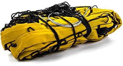 Professionelles Netz für Beachvolleyball Volleyball 8.5m PP Wetterfest Indoor Outdoor Garten Strand Sport (Gelb)