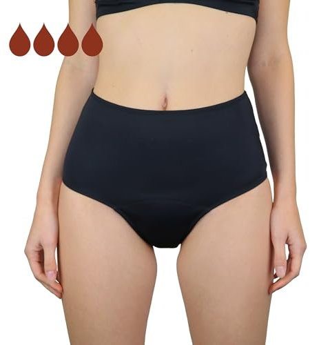 MYLILY® Maillot de Bain menstruel Femme | Culotte menstruelle Piscine | Maillot de Bain pour regle | Bikini menstruelle Piscine | Maillot menstruel Noir (L)