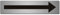 Aluminium Right/Left Arrow Sign 22cm x 5cm Brushed Silver