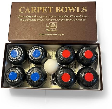 Thorness DRAKES CARPET BOWLS | Indoor bowls set | Bowls game for adults and children | CARPET BOWLS GIFT | French boules set | Each bowl is 2 inches in diameter.