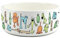 Dog Pet Bowl - Large Ceramic Character Dogs Design White Food Water Dish For Dogs