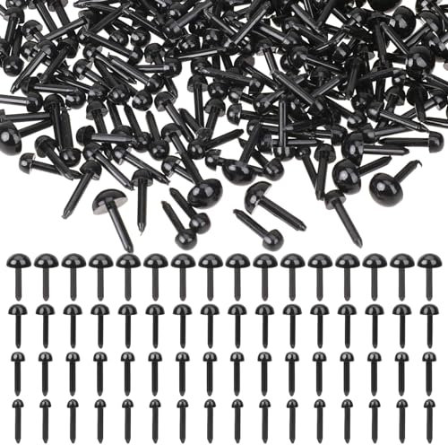 500PCS Small Safety Eyes for Crocheting, Plastic Doll Eyes Mini Stuffed Crochet Eyes 3mm 4mm 5mm 6mm Black Eyes for Crochet Animals Needle Felting Bears Stuffed Doll and Plush Animal (Various Sizes)