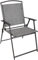BRUBAKER Gartenstuhl Bergamo - Campingstuhl bis 100 kg - Wetterfest und platzsparend - Balkonstuhl klappbar - Klappstuhl für Camping Garten Terrasse und Balkon - Grau Meliert