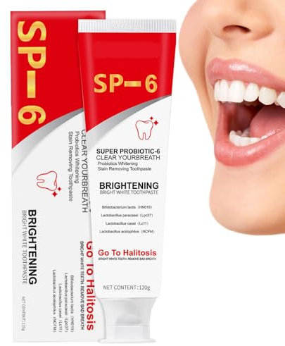 Sip-6 Zahnpasta - Sip 6 Probiotische Zahnpasta Zur Fleckenentfernung,Freshen Breath Zahnpasta, 120 g Zahnaufhellungs-Zahnpasta Zur Entfernung Von Zahnaufhellungsflecken