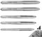 Metric Hand Tap Set, 5 Pcs M6x1mm M5x0.8mm M4x0.7mm HSS Metric Machine Tap H2 High Speed Steel Straight Flutes Screw Tapping Threading for Threading Holes Machinist Repair DIY Tool