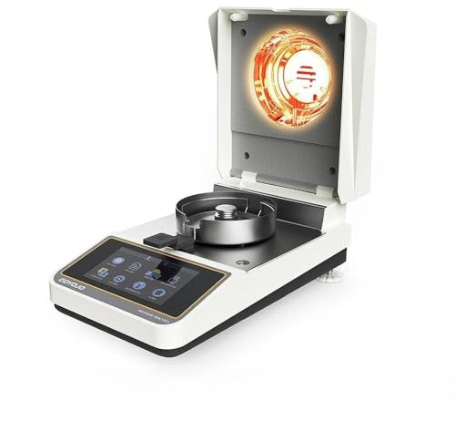 Igrometro, Analizzatore di umidità alogeno da 110 g/0,001 g/0,005 g/0,01 g Display touchscreen ad alta temperatura 160 °C Connettività USB e RS232,Ampia Gamma di Applicazioni(GS110A)