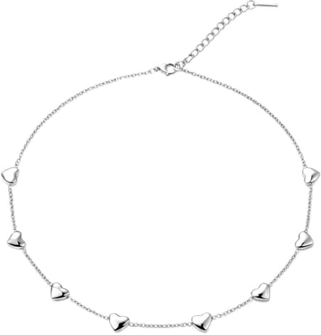 KIANJA® Damen Herzkette – Wasserfest & Elegant – Edelstahl Halskette mit Herzanhängern – Schmuck Geschenk für Frauen