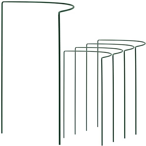 10 Stück Pflanzenstütze halbrund Ø38cm 60cm hoch 4mm Draht Garten Metall