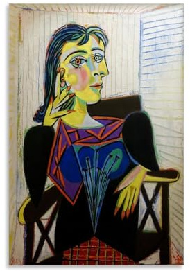 Kunstdruck Kubismus 1937, Porträt von Dora Maar von Pablo Picasso, abstrakte Wandkunst für Heimdekoration, dekoratives Gemälde, Leinwand, Wandkunst, Wohnzimmer, Schlafzimmer, Gemälde, ungerahmt, 40 x