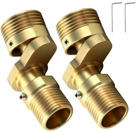 Lot de 2 raccords excentriques en laiton S 1/2 vers 3/4 | Adaptateur de | décalage 360° pour mitigeur mural | Rétractable pour colonne de douche | Clés hexagonales incluses – Salle de bain & Cuisine